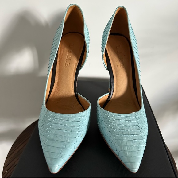 L.A.M.B. Python Leather Heels - Picture 10 of 12